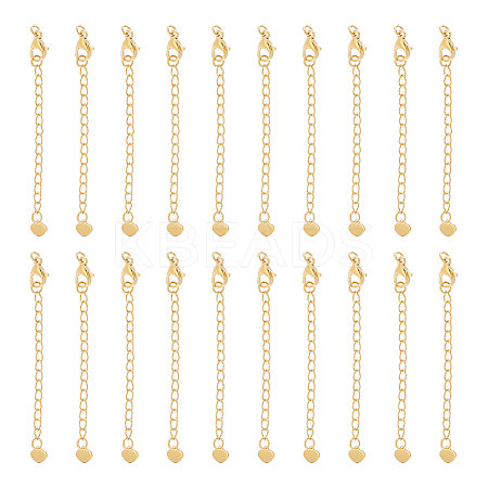 20Pcs 304 Stainless Steel Chain Extender STAS-UN0060-87G-1