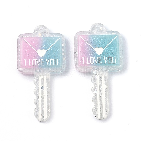 Two Tone Resin Big Pendants LS-RESI-Z001-03A-1
