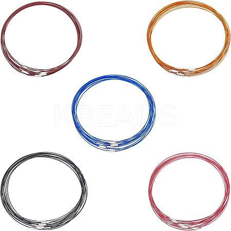 Stainless Steel Wire Necklace Cord DIY Jewelry Making TWIR-UN0001-04-1