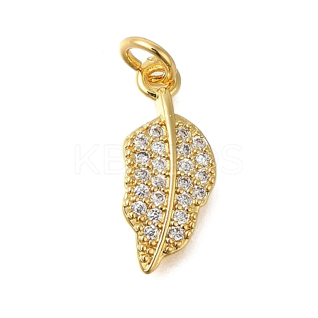 Rack Plating Brass Micro Pave Cubic Zirconia Pendants ZIRC-F142-36G-1