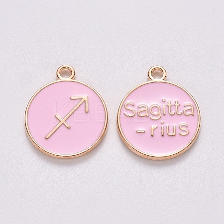 Alloy Enamel Pendants ENAM-S124-01B-09F-1