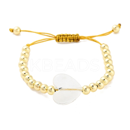 Handmade Lampwork Heart Bracelets BJEW-Q338-01L-1