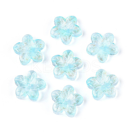 Baking Paint Transparent Glass Beads DGLA-N014-08A-07-1