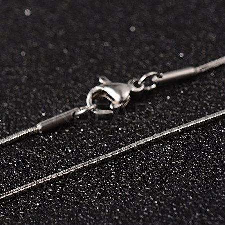 Non-Tarnish 304 Stainless Steel Snake Chain Necklaces LS-NJEW-O096-16-1