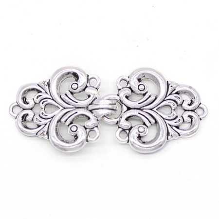Alloy Hook Button PALLOY-WH0082-64-1