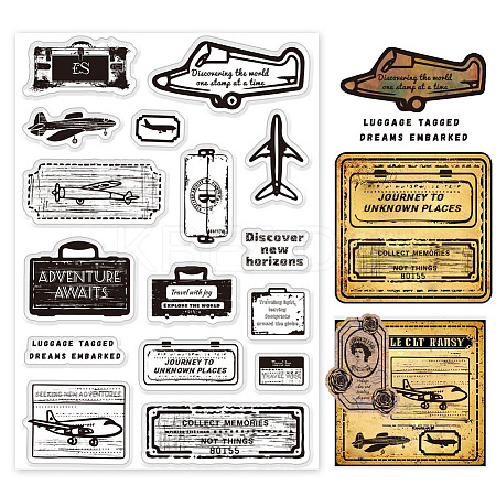 Custom Summer Theme PVC Plastic Clear Stamps DIY-WH0631-0493-1