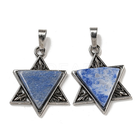 Dyed & Heated Natural Blue Aventurine Pendants G-G147-08AS-11-1