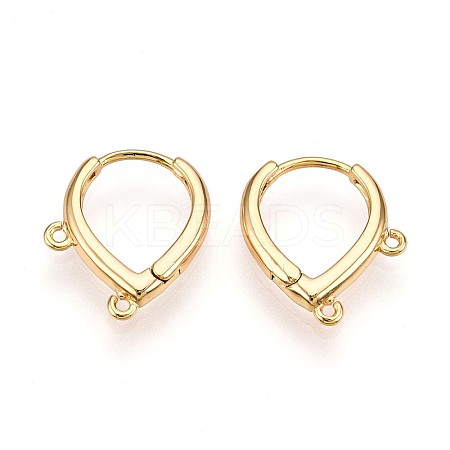 Brass Hoop Earring Finding KK-N261-64G-1