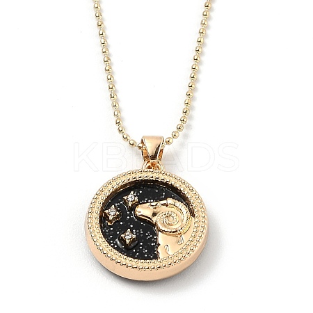 Alloy Rhinestone Pendant Necklaces NJEW-H306-A08-G-1