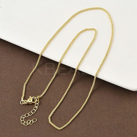 1.5MM Brass Wheat Chain Necklaces for Women NJEW-K271-14G-1