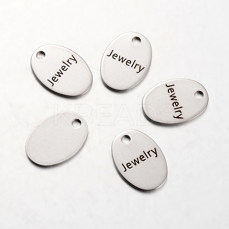 Non-Tarnish Spray Painted 201 Stainless Steel Pendants STAS-I048-G21-1