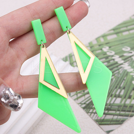 Acrylic Dangle Stud Earrings FS-WG4F998-03-1