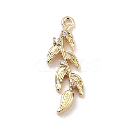 Brass Pave Clear Cubic Zirconia Pendants LS-KK-Z061-15G-02-1