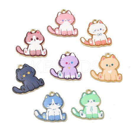 Alloy Enamel Pendants FIND-C037-20G-1