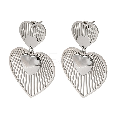 Stainless Steel Stud Earrings for Women EJEW-C110-15P-1