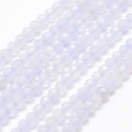 Natural Blue Lace Agate Beads Strands G-K185-04-1