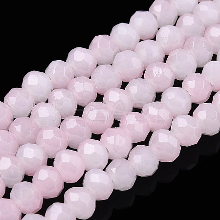 Two-Tone Imitation Jade Glass Beads Strands LS-GLAA-T033-01A-03-1