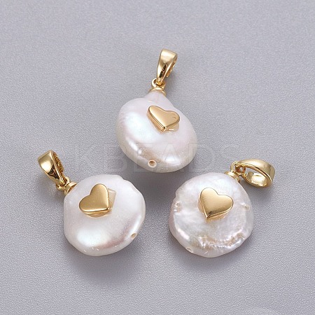 Natural Cultured Freshwater Pearl Pendants X-KK-L187-15G-1