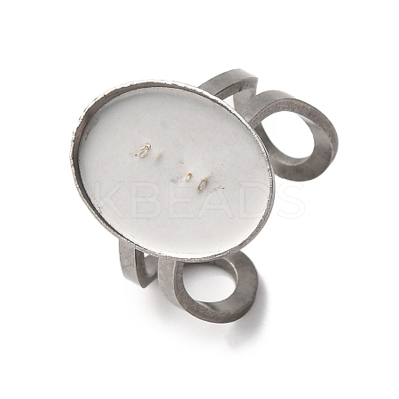 304 Stainless Steel Open Cuff Findings STAS-R123-02I-P-1