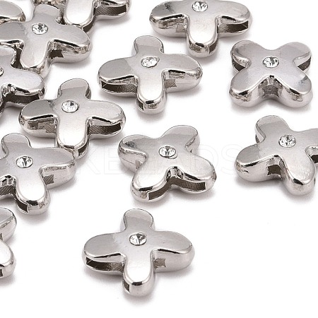 Letter Slider Beads for Watch Band Bracelet Making ALRI-O012-X-NR-1