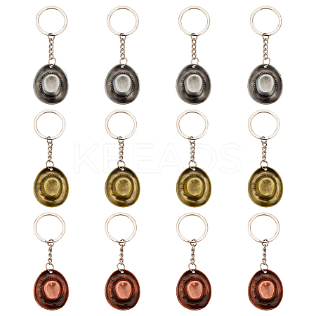 DICOSMETIC 12Pcs 3 Colors Alloy Keychain KEYC-DC0001-02-1