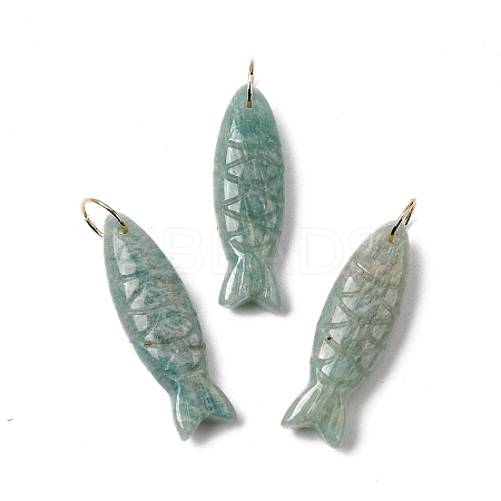 Natural Amazonite Carved Pendants G-G314-01G-06-1