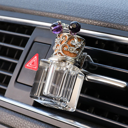 Glass Empty Refillable Perfume Bottles Car Air Vent Clips PW-WG75493-05-1