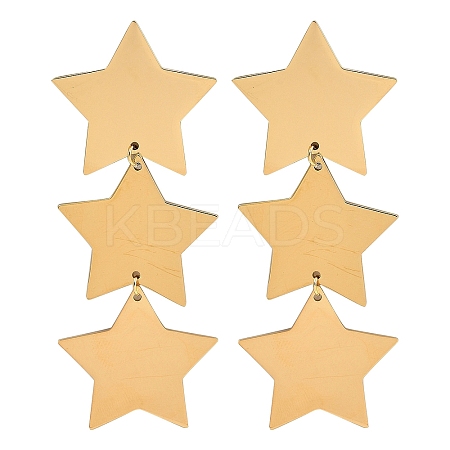 304 Stainless Steel Stud Earrings for Women EJEW-A116-01B-G-1