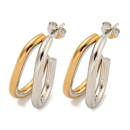 PVD Vacuum Plating 202 Stainless Steel Hoop Earring EJEW-H003-17GP-1