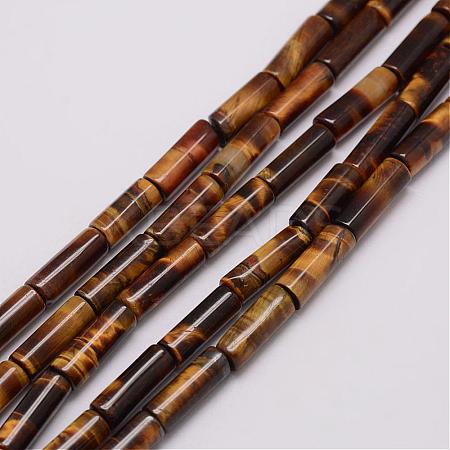 Natural & Dyed Tiger Eye Bead Strands G-P230-32-4x13mm-1