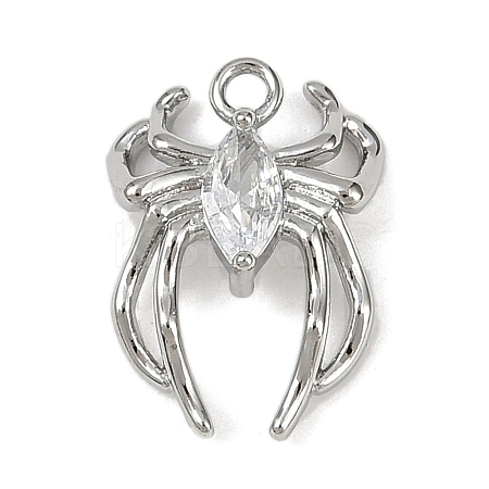 Brass Pave Clear Cubic Zirconia Pendants LS-KK-L238-02P-1