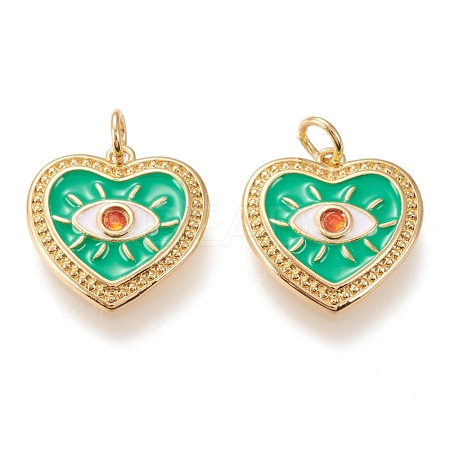 Brass Micro Pave Cubic Zirconia Pendants ZIRC-I044-25G-1