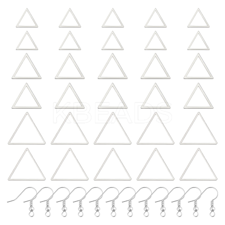 DIY 304 Stainless Steel Triangle Dangle Earrings Making Kit DIY-DR0001-40-1