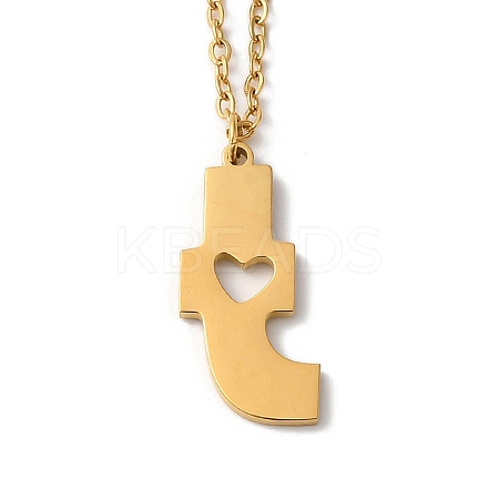 304 Stainless Steel Pendant Necklaces LS-NJEW-H036-02G-T-1