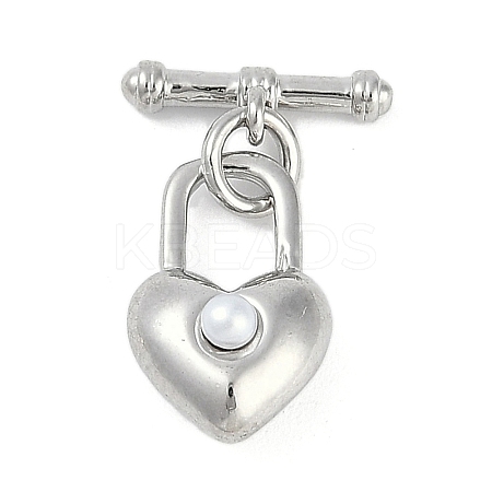 Brass Toggle Clasps KK-K391-08P-1