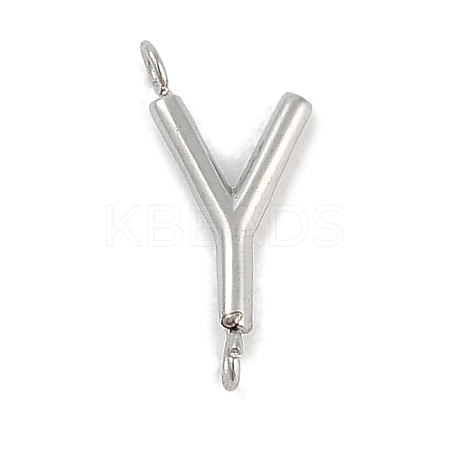 304 Stainless Steel Letter Connector Charms STAS-M108-01P-25-1
