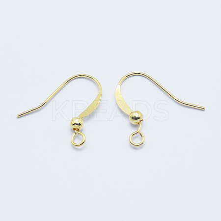Long-Lasting Plated Brass French Earring Hooks KK-K204-137G-NF-1