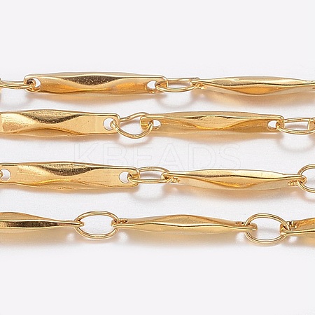3.28 Feet Ion Plating(IP) 304 Stainless Steel link Chains X-CHS-K007-08G-1