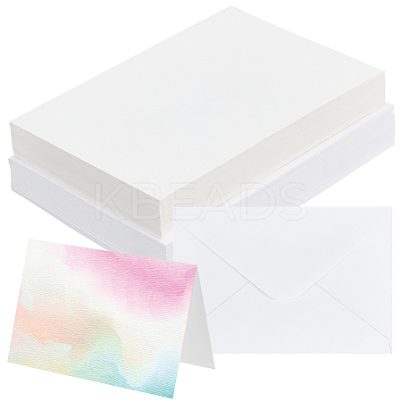 50Pcs Wood Pulp Cotton Blank Greeting Cards DIY-WH0816-027C-1