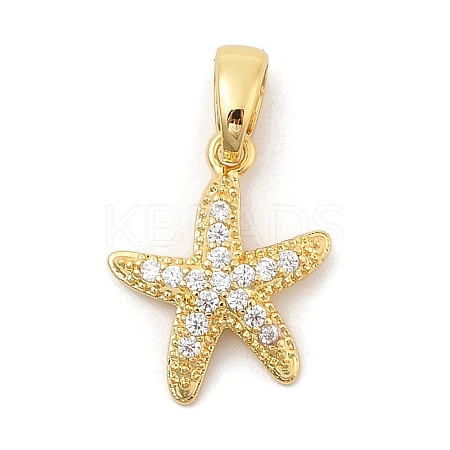 Rack Plating Leaf Brass Clear Cubic Zirconia Pendants KK-S407-13G-D-1