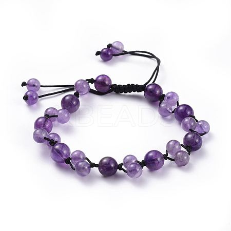 Adjustable Nylon Cord Braided Bead Bracelets BJEW-JB04520-02-1