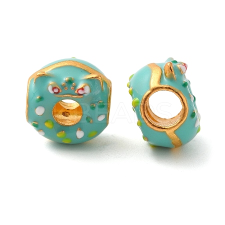 Cartoon Animal Donut Alloy Enamel European Beads FIND-U008-02G-B-1