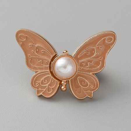 Butterfly Shape Alloy Enamel Adjustable Jean Button Pins LS-FIND-WH0609-81KCG-01-1