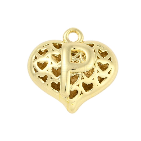 Hollow Brass Pendants for Valentine's Day KK-M289-03P-G-1