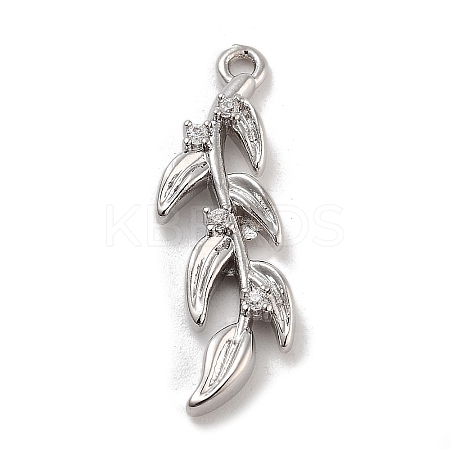 Brass Pave Clear Cubic Zirconia Pendants LS-KK-Z061-15P-02-1