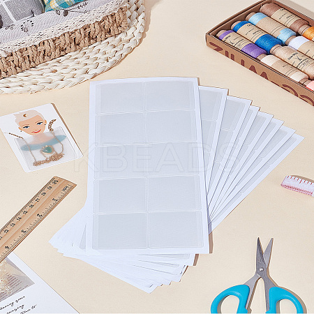 8 Sheets Square Plastic Necklace Chain Adhesive Pouch for Necklace Display Cards AJEW-LP0005-90-1