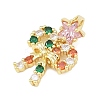Christmas Brass Micro Pave Cubic Zirconia Pendants LS-KK-H518-03B-G-2