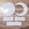 Moon Shape Floating Shelf DIY Silicone Molds Kit DIY-G093-02B-2
