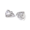 Brass Micro Pave Clear Cubic Zirconia Pendants KK-K351-45D-P-2