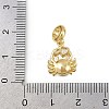 Brass Pave Clear Cubic Zirconia and Imitation Pearl European Dangle Charms KK-C114-15G-3